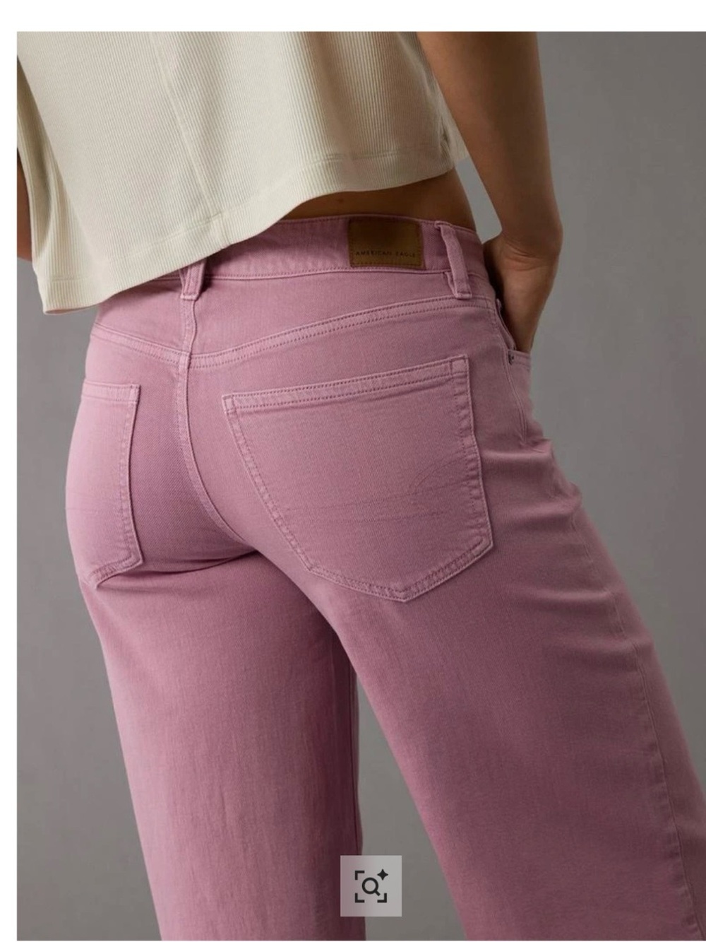 AE American Eagle Low Rise Baggy Wide Leg Jean . NWT. 16 Short. - Picture 3 of 5